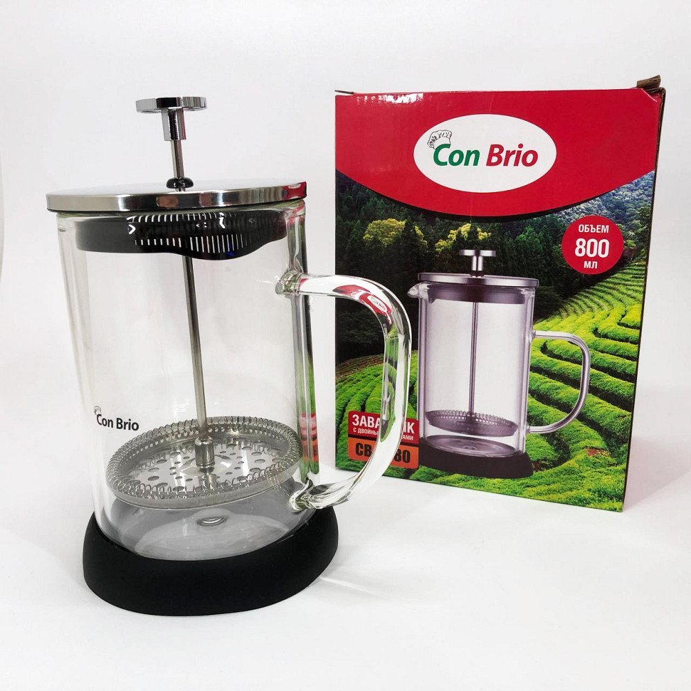 Френч-прес для заварювання трав Con Brio CB-6480 800 мл Френч-прес для з легким доглядом TO-17 Івано-Франківськ - фото 3