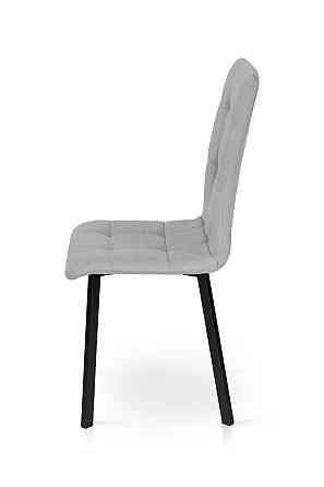 Стілець Трініті, метал чорний/ тканина світ-сіра-- Київ