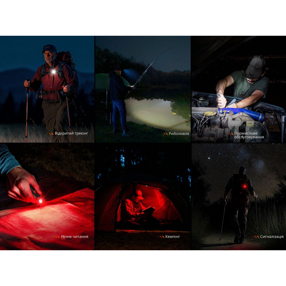 Ліхтар ручний Fenix SW05R-RED LED чорний Київ - фото 15