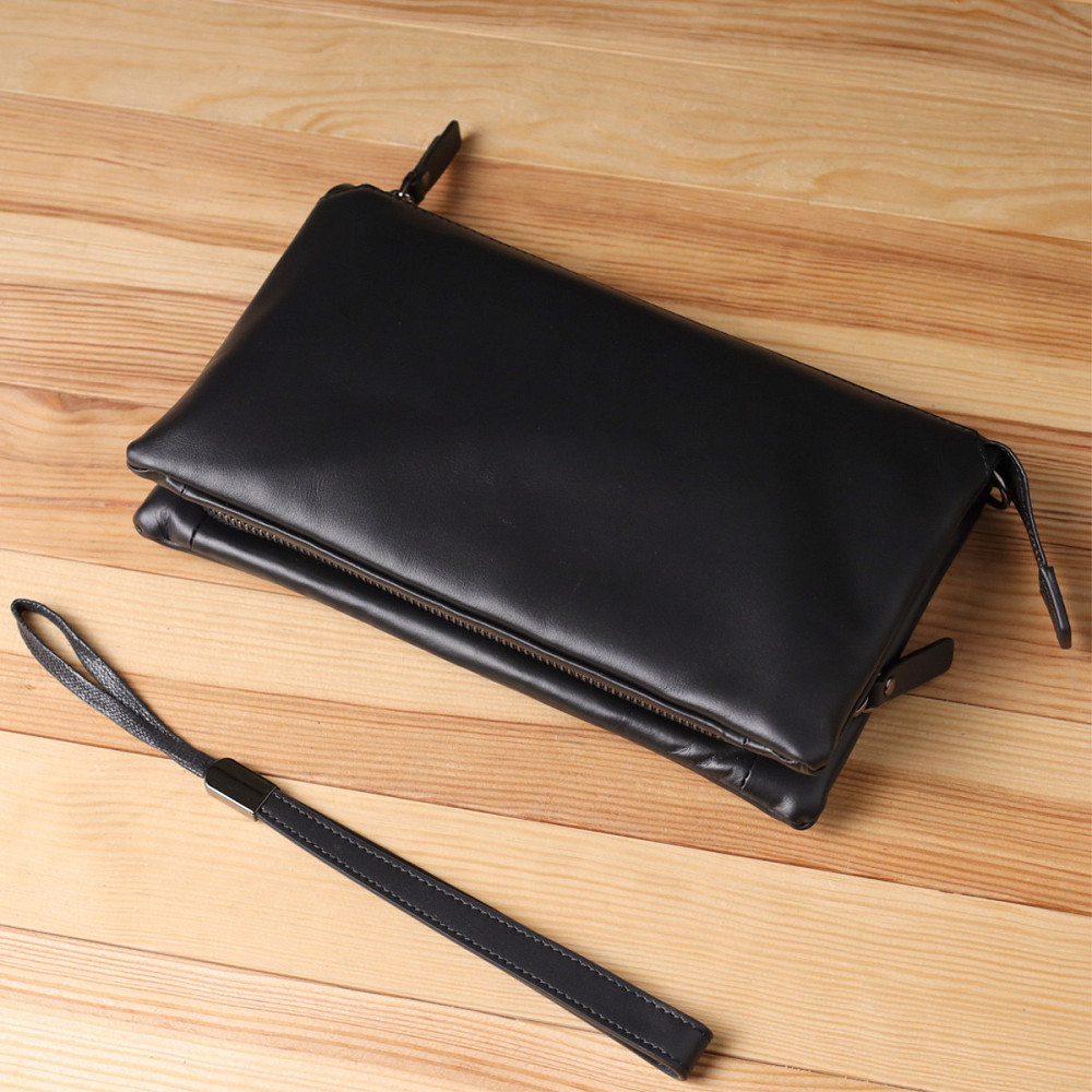 Чоловічий клатч із натуральної шкіри Vintage 23035 Чорний Київ - фото 1