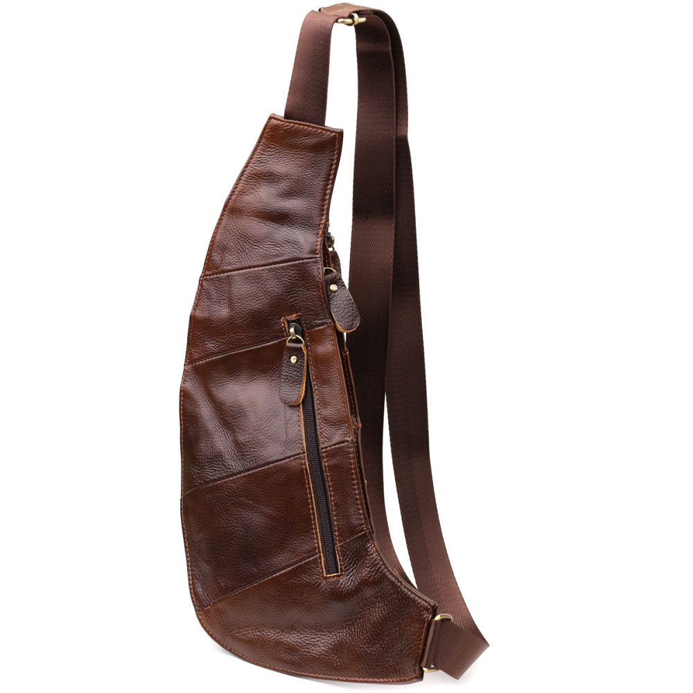 Чоловіча сумка з великою кількістю кишень із натуральної шкіри Коричневий (Vintage) Київ - фото 6