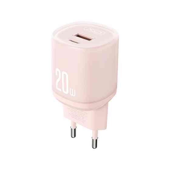 Мережевий зарядний пристрій XO L144 PD20W 1USB-A+1USB-C pink Львів