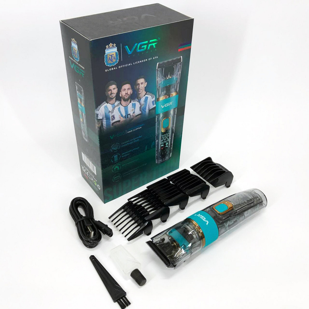 Машинка для стрижки волосся з регульованою довжиною, Професійний тример з набором насадок HJ-47 Львів - фото 6