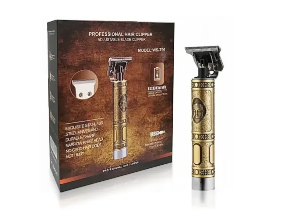 Машинка для стрижки волос Professional Hair Clipper WS-T99, аккумулятор, Т-образное лезвие, 3 насадк Киев