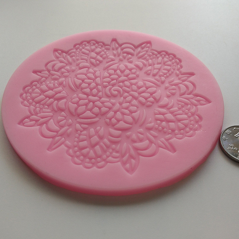 Молд силиконовый Кружево 105 мм розовый Киев - изображение 4