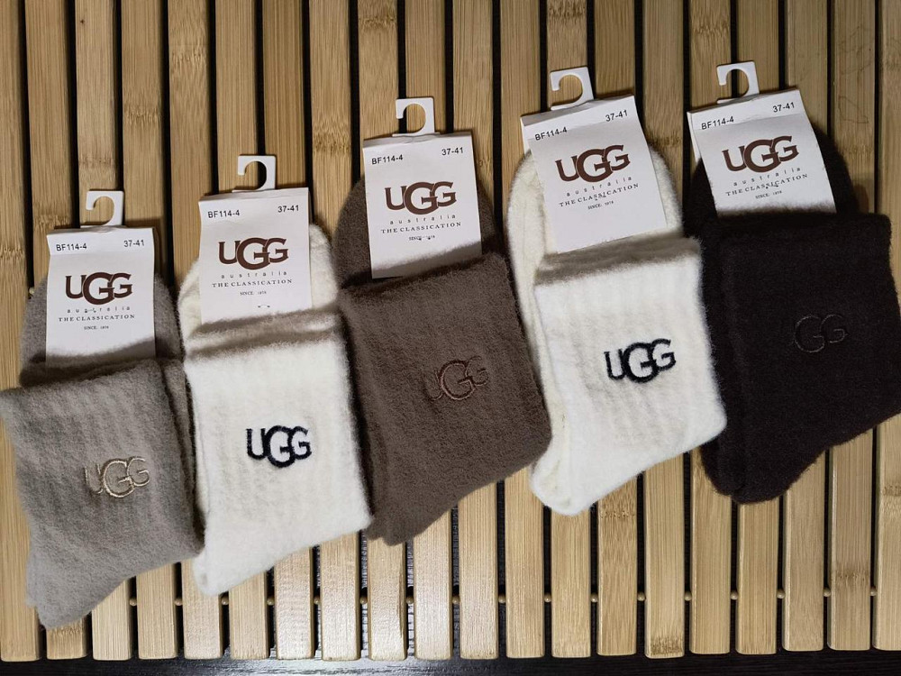 Жіночі теплі високі шкарпетки UGG. Набір теплих шкарпеток UGG (5 шт. в уп). Розмір 37-41 Київ - фото 1
