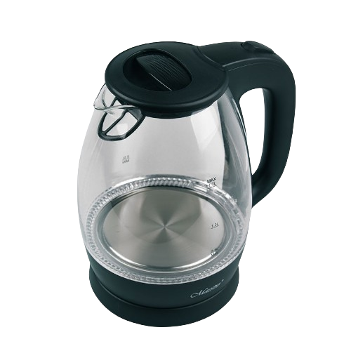 Електрочайник 1,7л 1370-1630W скло (диск) чорний MR-063-BLACK Maestro Житомир