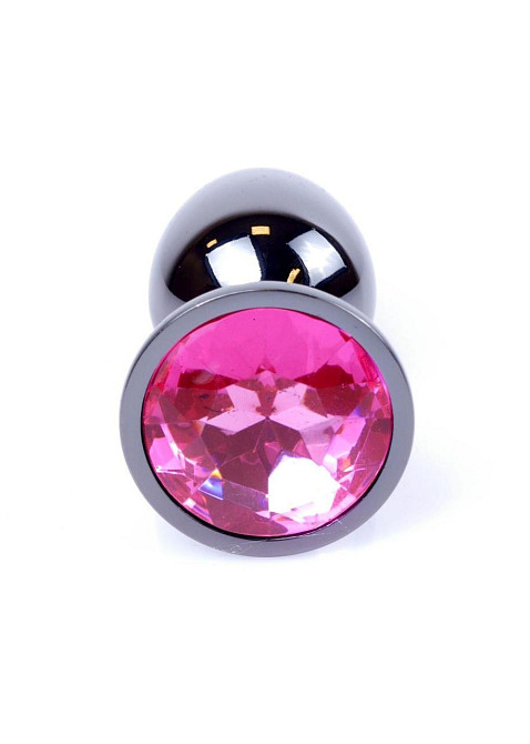 Анальна пробка - Jewellery Dark Silver Plug Pink Sex Aura Київ - фото 2