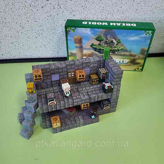 Магнітний конструктор майнкрафт 169 магнітних блоків двоповерховий будинок з фігурками Dream World LZCK 057 Хмельницький