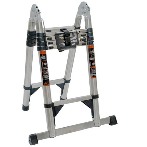 Лестница телескопическая 2.1м+2.1м, складная стремянка, нержавеющая сталь Киев - изображение 1