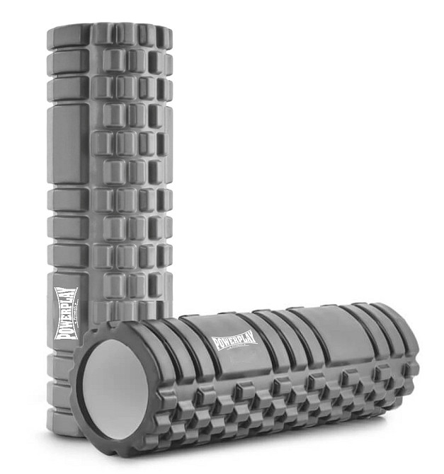 Масажний ролик (роллер) PowerPlay 4404 Massage Roller Сірий (45x14см.) Кам'янське - фото 1