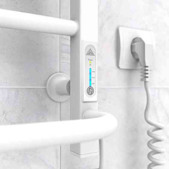 Електрична рушникосушка Laris Зебра Комфорт ЧФ8 500Х800 Е з полицею, біла R3 Київ