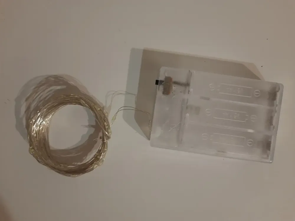 Новогодняя светодиодная лед гирлянда НА БАТАРЕЙКАХ 100 LED 10 м теплый белый Киев - изображение 4