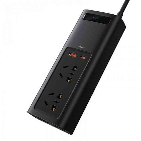 Автомобільний інвертор Baseus In-Car Inverter 150W 220V CN EU CRNBQ-A01 (Чорний) Миколаїв