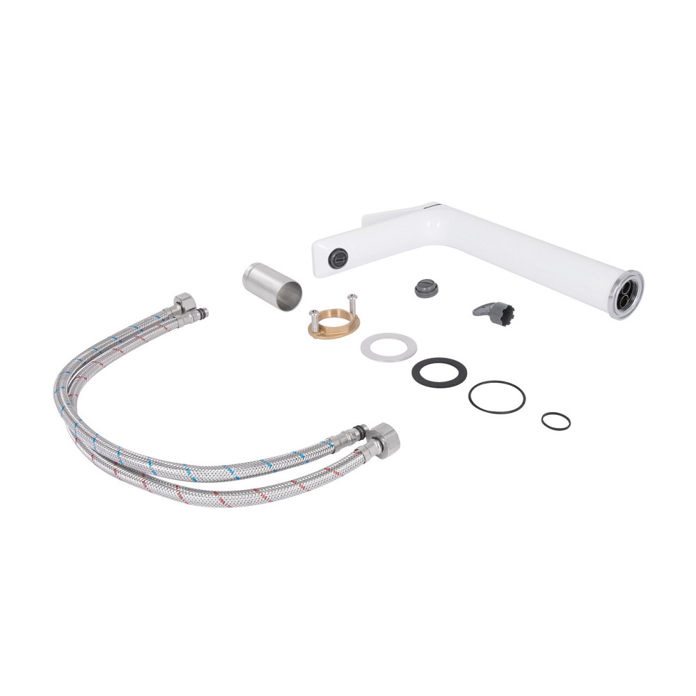 Смеситель для раковины Qtap Presto высокий QTPRE269CRW45577 Chrome/White Киев - изображение 6