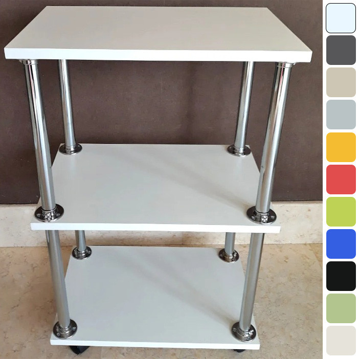 Косметологическая тележка этажерка мастера косметолога на колесиках для салона красоты Белый Киев - изображение 1