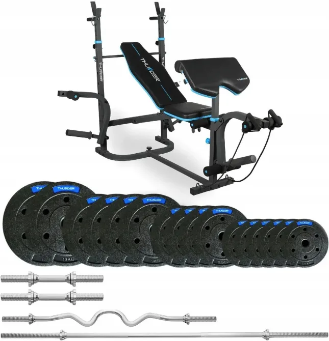 Тренажер Thunder SET-VIGOR-B-HBG-02 Zestaw Kulturystyczny 57,5KG Киев - изображение 1