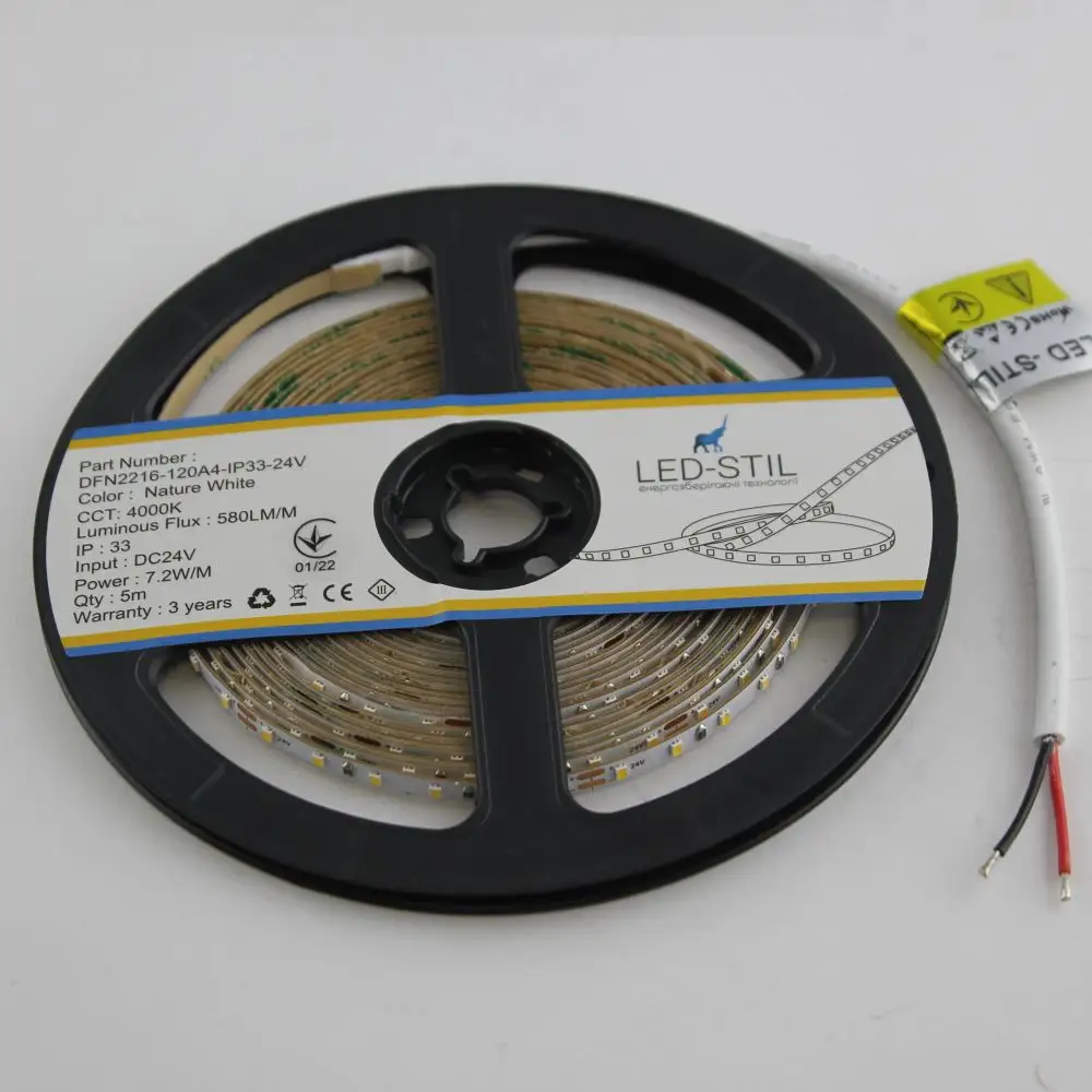 LED-STIL LED стрічка LED-STIL 4000K, 7,2 W, 2216, 120 шт, IP33, 24V, 600LM Коломия - фото 6