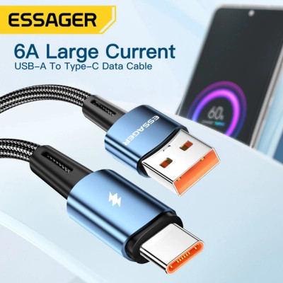 Дата кабель USB 2.0 AM to USB-C 1.0m 120W blue Essager (EXC120-CG03-P) Вінниця - фото 8