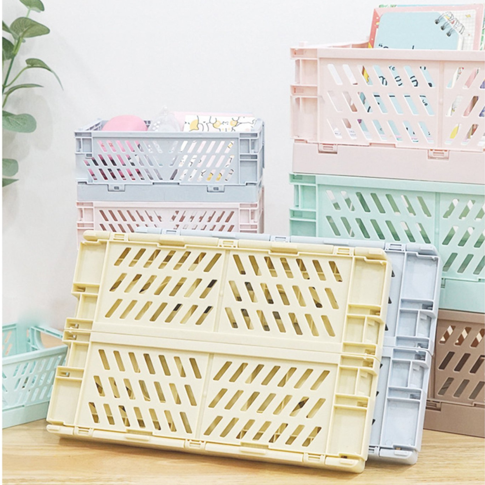 Контейнер для хранения мелочей, 25.5×15×9.7см, пластиковая корзина с ручками, розовый Каменец-Подольский - изображение 3