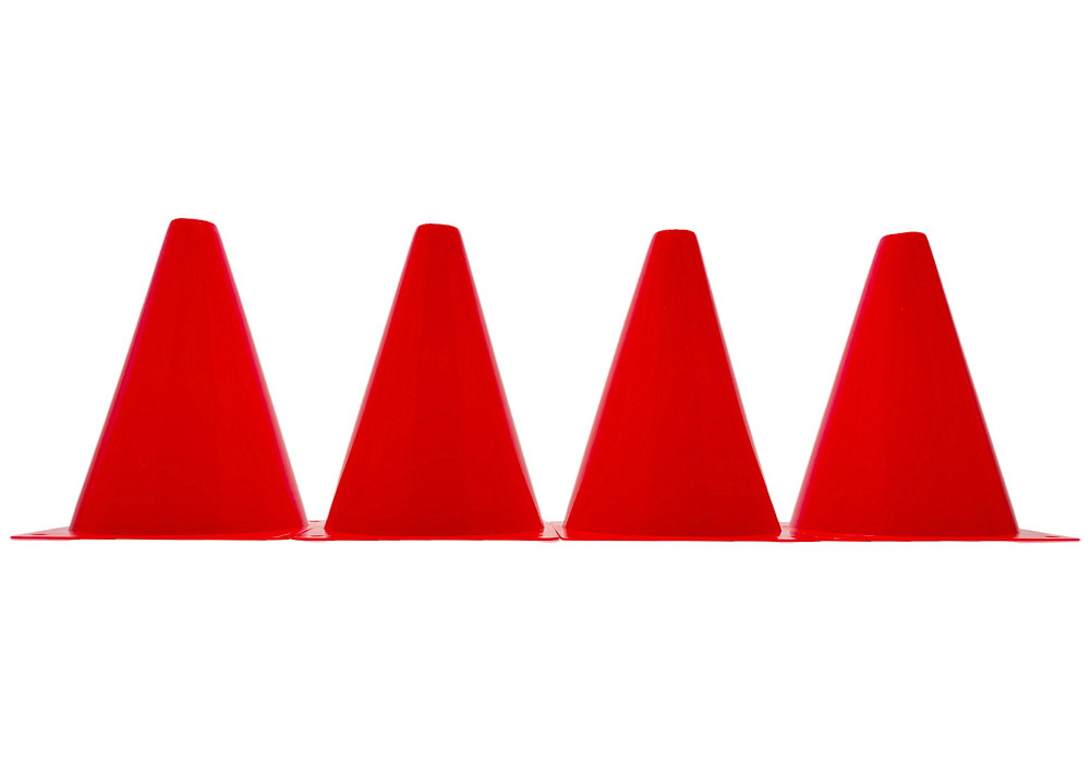 EasyFit Конуси-фішки спортивні EasyFit 17 см (набір з 4 штук) червоні Коломыя - изображение 1