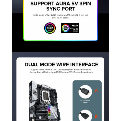 Кулер для корпуса Gamemax FN-12Rainbow-Q-Infinity Винница - изображение 6