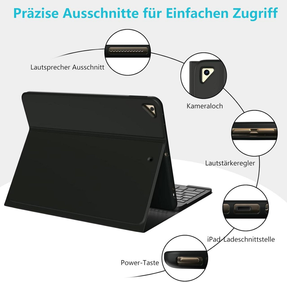 Защитный чехол с Bluetooth клавиатурой для iPad 10.2 Inch (9/8/7 Generation) и iPad Air 3rd / Pro 10.5 Днепр - изображение 3