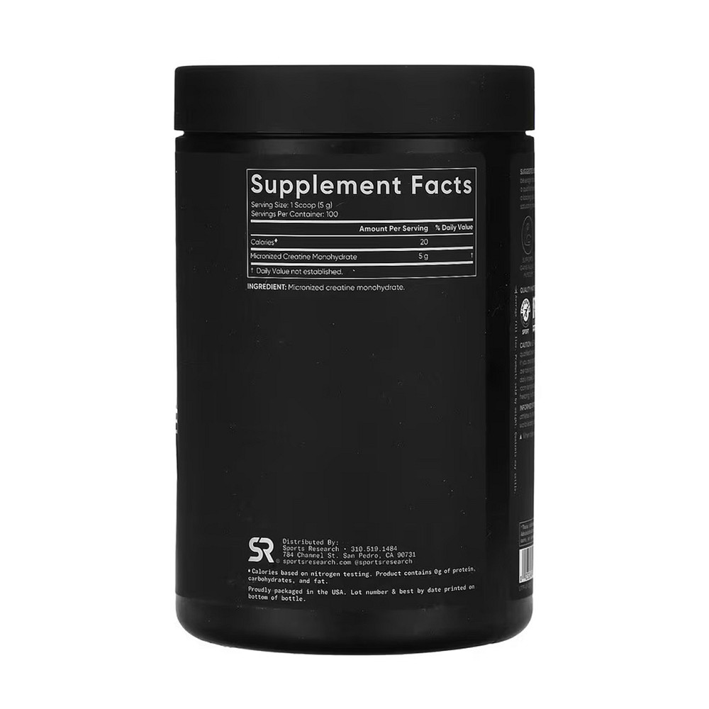 Креатин Sports Research Creatine Monohydrate 500g Київ - фото 2