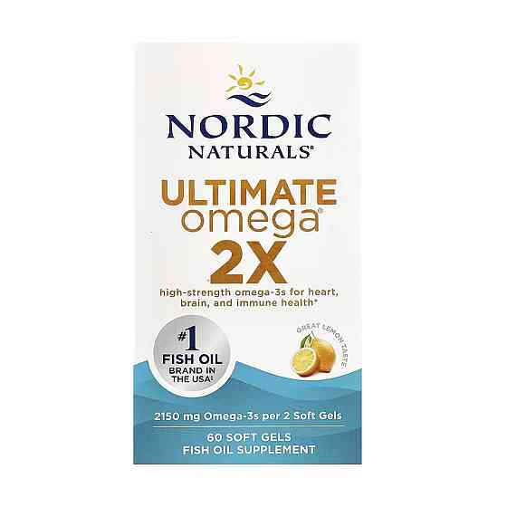 Омега 3 риб'ячий жир Nordic Naturals Ultimate Omega 2X 60 гел капсул лимон Київ
