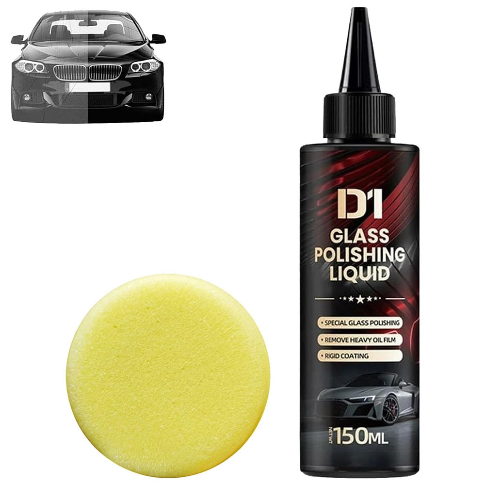 Набір рідини та губок для глибокого очищення та полірування скла автомобіля D1 (2х150 мл) Луцьк - фото 2