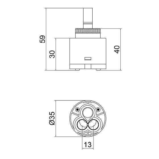 Картридж для змішувача Qtap Spojecti 35 мм QT35MM Київ