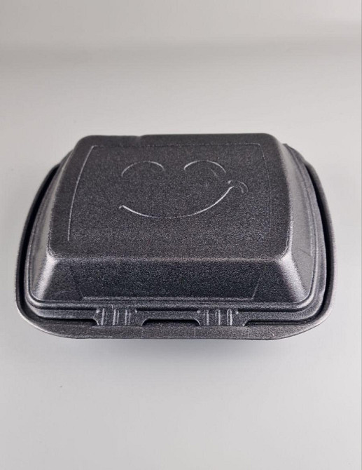 Ланчбокс зі спіненого полістиролу з кришкою (390*242*74) чорний МВ-1 (150 шт.) Харків - фото 1