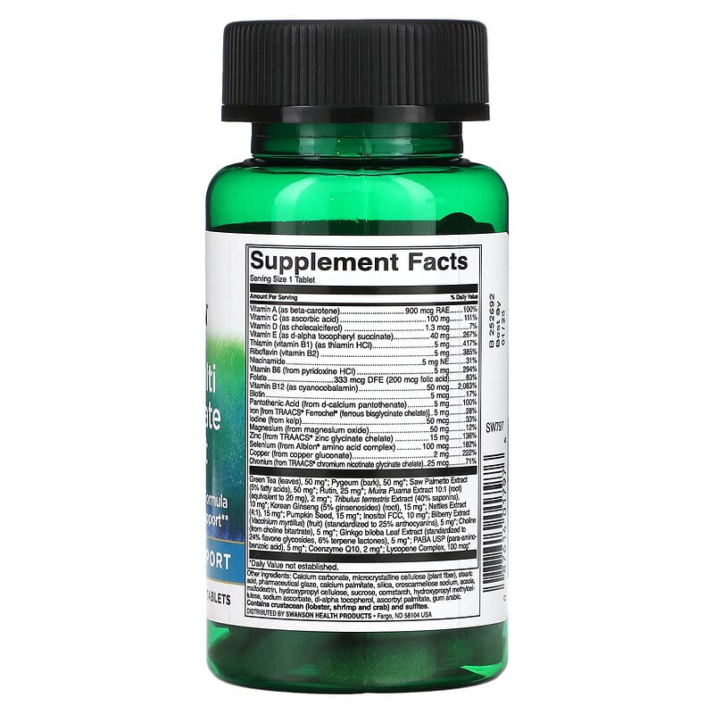 Підтримка простати Swanson Men's Multi Plus Prostate Support, 90 Tablets Луцьк - фото 2