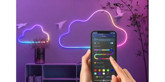 Умная гибкая LED Neon RGB лента-шланг 3 метров от USB управление режимами с телефона,Bluetooth приложение,пульт Коломия