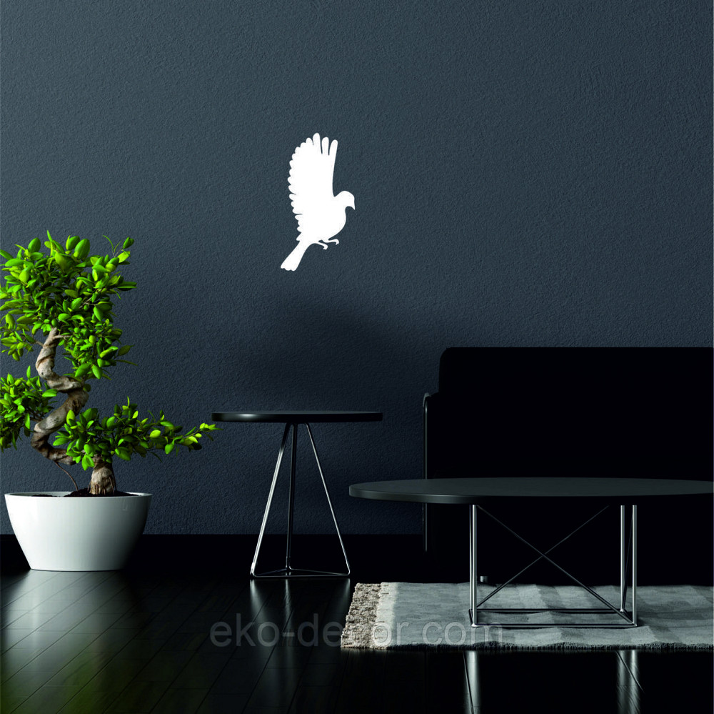 Декоративное настенное Панно «Птичка» Декор на стену(цена за 1шт) 30*16 см, Белый Киев - изображение 8