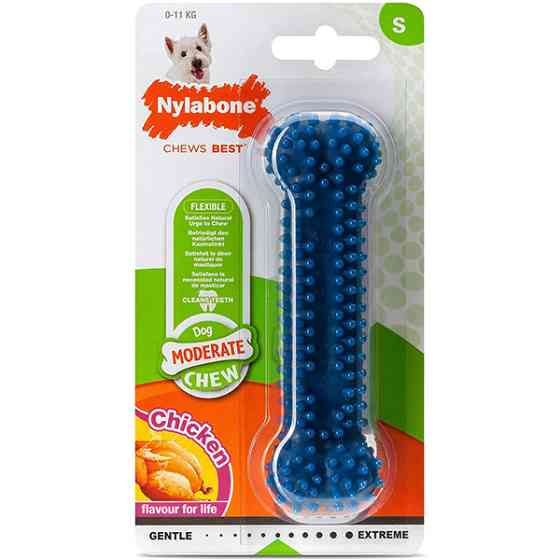 Nylabone Moderate Chew Dental Bone НІЛАБОН ДЕНТАЛ БОУН жувальна іграшка для собак, смак курки Київ