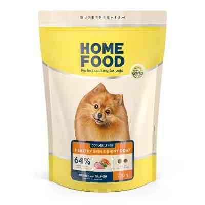 Сухой корм для собак Home Food ADULT MINI Healthy Skin And Shiny Coat с индейкой и лососем 700 г (4820235020354) Винница