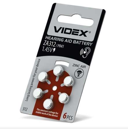 Батарейка ZA312 (бл-6шт) Videx Житомир