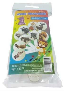 Віяло Дикі тварини з картинками "Атлас", К-5377, шт Київ - фото 1