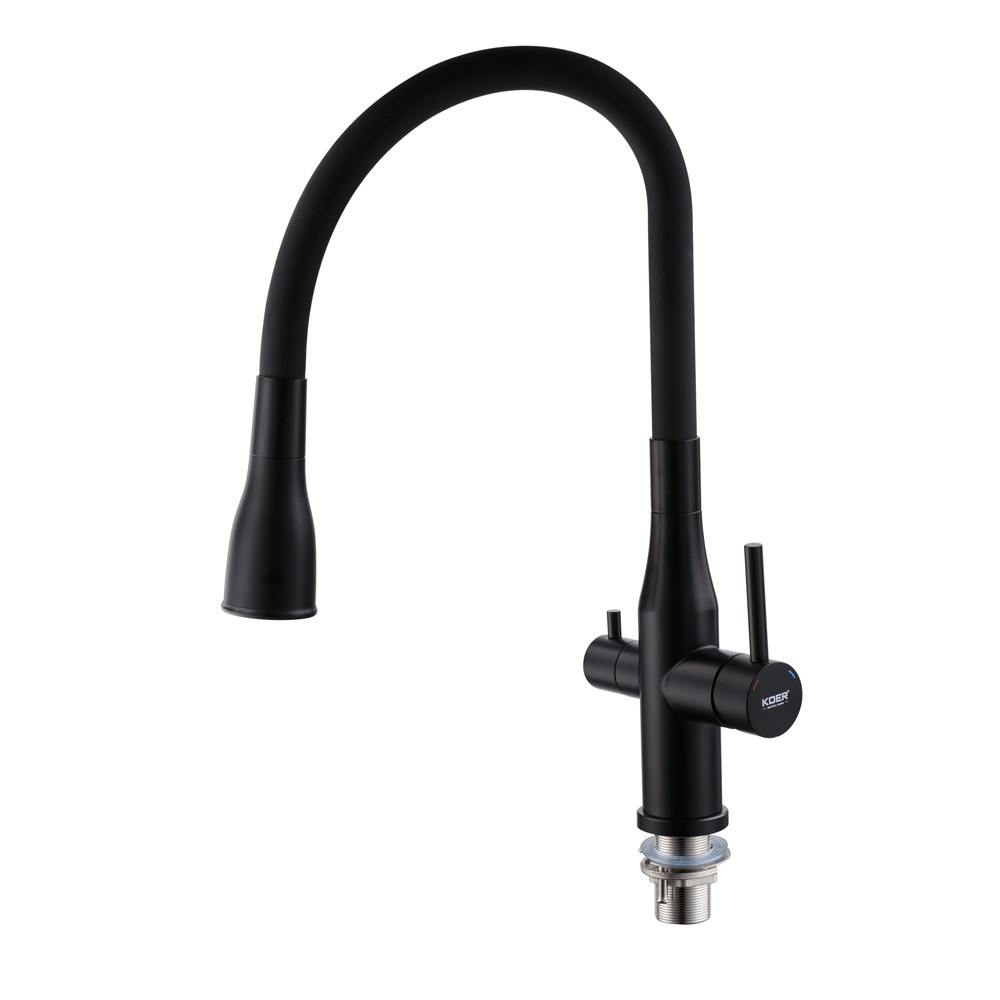 Кухонный смеситель Koер KI-72024-05 с выходом для питьевой воды из нержавеющей стали (KR5012) Харьков - изображение 5