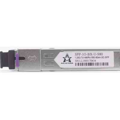 Модуль SFP Alistar Модуль SFP 1000BASE-BX 1SM WDM SC 80KM TX1490/RX1550nm DDM (SFP-1G-BX-U-S80) Винница