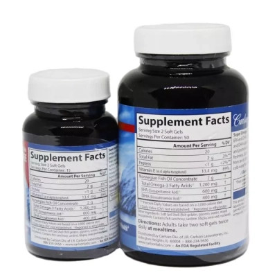 Жирні кислоти Carlson Супер Омега-3 Риб&apos;ячий Желатин, Gems, 100+30 желатинових кап (CL1534) Вінниця - фото 2