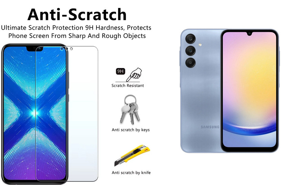Защитное стекло NeoGlass для Samsung Galaxy A25, Galaxy A25 5G – ультрапрозрачное и устойчивое Киев - изображение 1