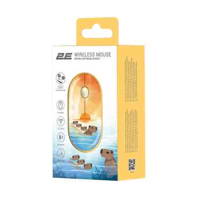 Мишка 2E MF300 CAPYBARASUNSET Silent Wireless/Bluetooth Yellow (2E-MF300WCAPIBARAYW) Вінниця