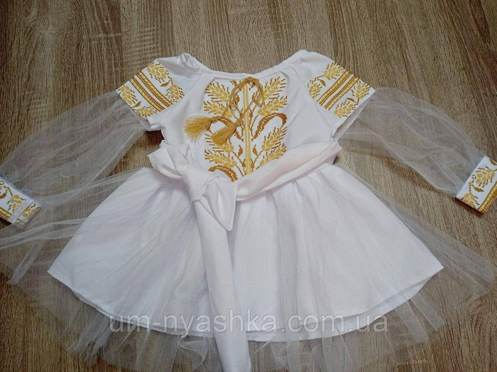 Дитяче вишите біле плаття з колосками Кривий Ріг - фото 1