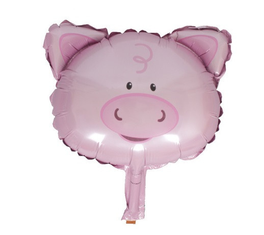 Шарик в форме животных Поросенок 27 см розовый Киев - изображение 1