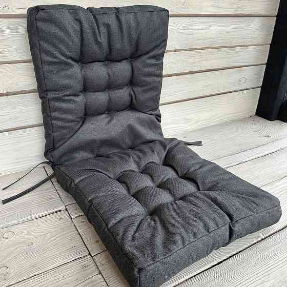 Подушка для стільців (50x120х8 см) подвійна Decorator Мальмо колір графітовий 84-149 Київ