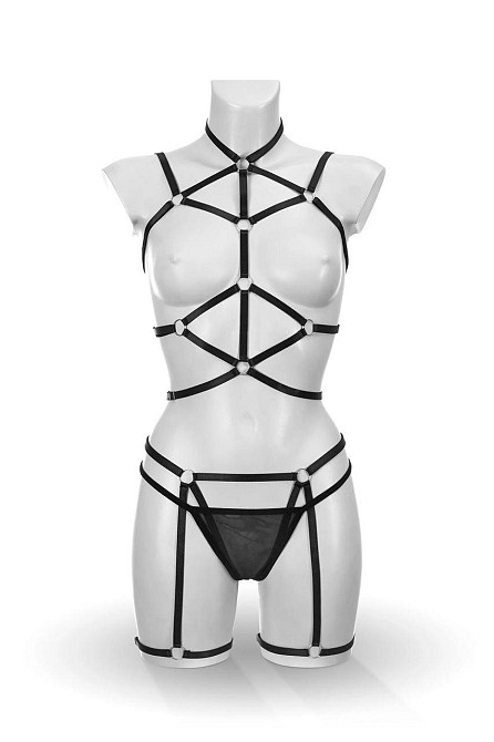 Комплект Bijoux Pour Toi - Sidonie, портупея, гартери та трусики Sex Aura Київ - фото 4