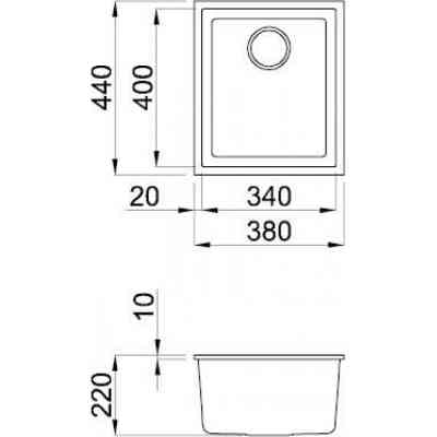 Мийка кухонна Elleci Q 100 under top aluminium 79 Вінниця