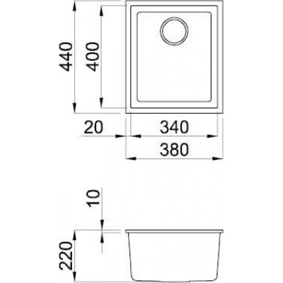 Мийка кухонна Elleci Q 100 under top aluminium 79 Вінниця - фото 2